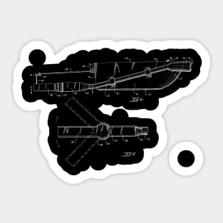 Jet Propelled Boat Vintage Patent Hand Drawing Sticker